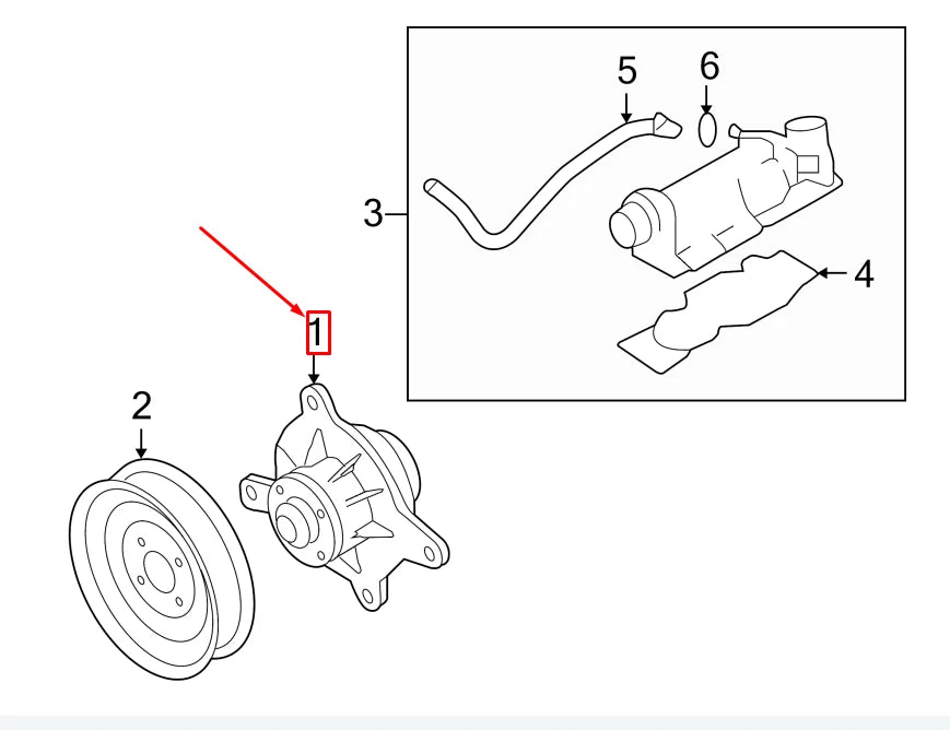 NEW AUDI A8 D3 4E ENGINE WATER PUMP 07D121008A ORIGINAL