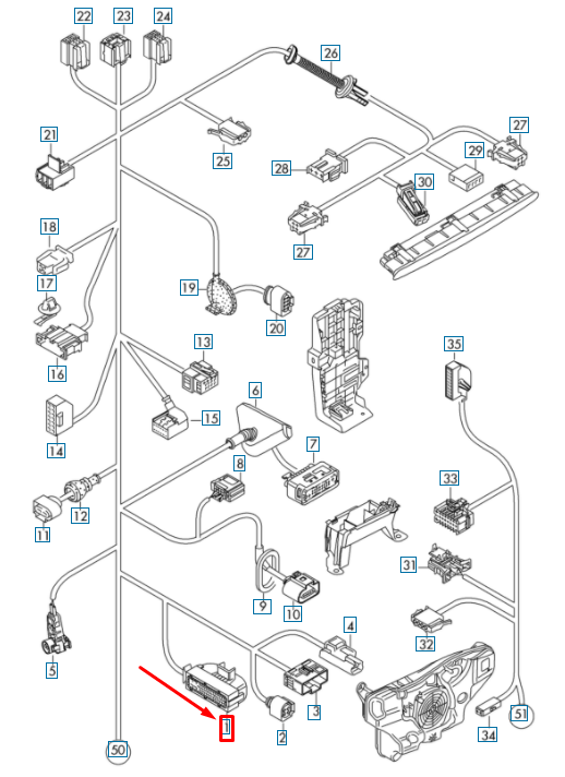 new audi a4 avant b8 abs module connector 7l0973047 original