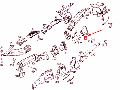 NEW MERCEDES-BENZ SPRINTER 906 CENTRAL RIGHT AIR NOZZLE A90683018549B27 ORIGINAL