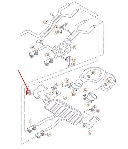 NEW AUDI Q7 4L LEFT EXHAUST TAIL PIPE TRIM 4L0253681AD ORIGINAL
