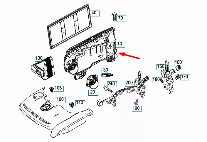 NEW MERCEDES-BENZ GLE W166 AIR FILTER BOX A2760901301 ORIGINAL