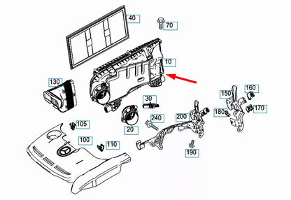 NEW MERCEDES-BENZ GLE W166 AIR FILTER BOX A2760901301 ORIGINAL