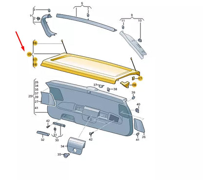 NEW VW TIGUAN AD MK2 LUGGAGE COMPARTMENT PARCEL SHELF 5NA867769NEH8 ORIGINAL