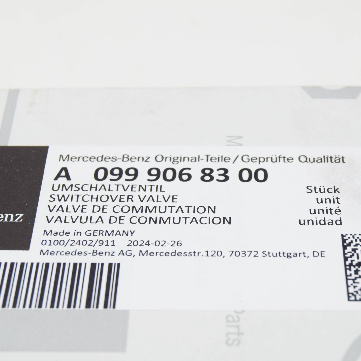 NEW MERCEDES-BENZ GLC X253 SWITCHOVER VALVE A0999068300 ORIGINAL