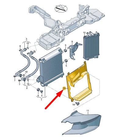 NEW AUDI A8 4H D4 RIGHT CHARGE AIR COOLER AIR GUIDE 4H0145334C