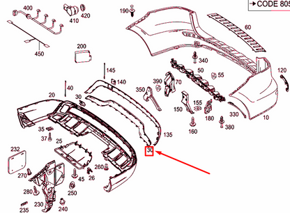 new mb ml w166 rear bumper ornamental chrome molding a1668851701 original