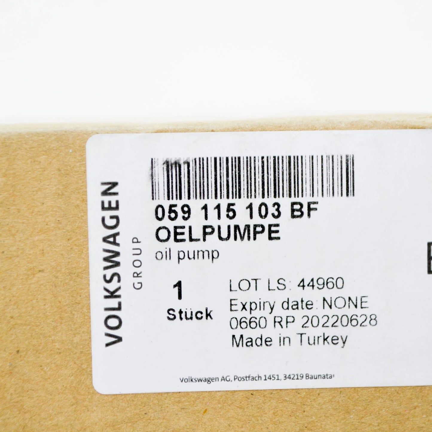 NEW AUDI A4 B8 OIL PUMP WITH INTEGRATED VACUUM PUMP 059115103BF ORIGINAL