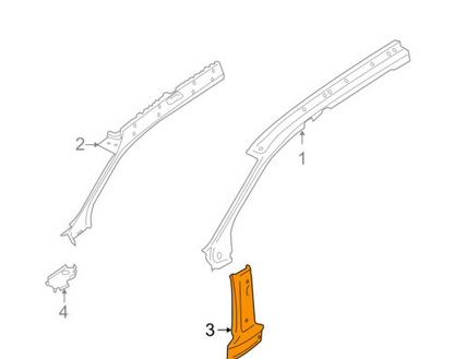 new audi q7 4l left side inner a pillar hinge 4l0810711 2015 original