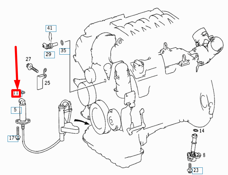 NEW MERCEDES-BENZ CL C215 OIL LEVEL SENDER O-RING A0239974348 ORIGINAL