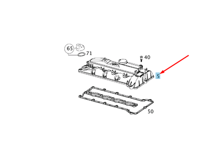 new mercedes-benz b w246 cylinder head cover a6510109018 original