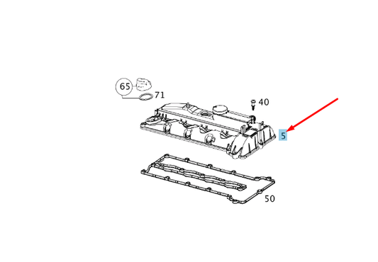 new mercedes-benz b w246 cylinder head cover a6510109018 original