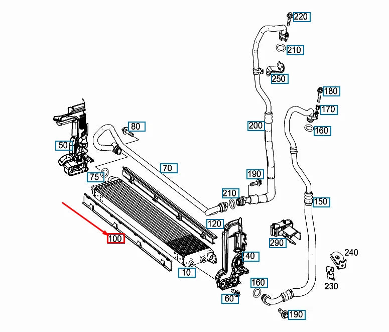 NEW MERCEDES-BENZ S COUPE C217 FRONT OIL COOLER SEAL A2175050186 ORIGINAL