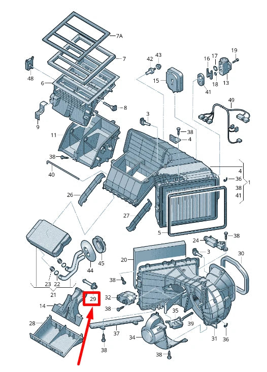 NEW VW TOUAREG 7LA,7L6,7L7 HEATER BOX WATER DRAIN TUBE 7P0820119 ORIGINAL