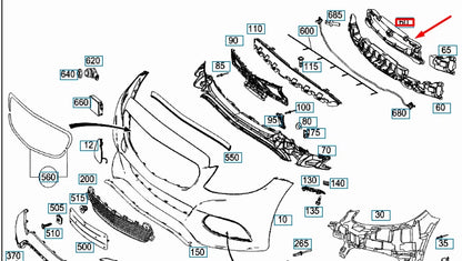 NEW MERCEDES-BENZ C W205 FRONT BUMPER IMPACT FOAM A2058852237 ORIGINAL