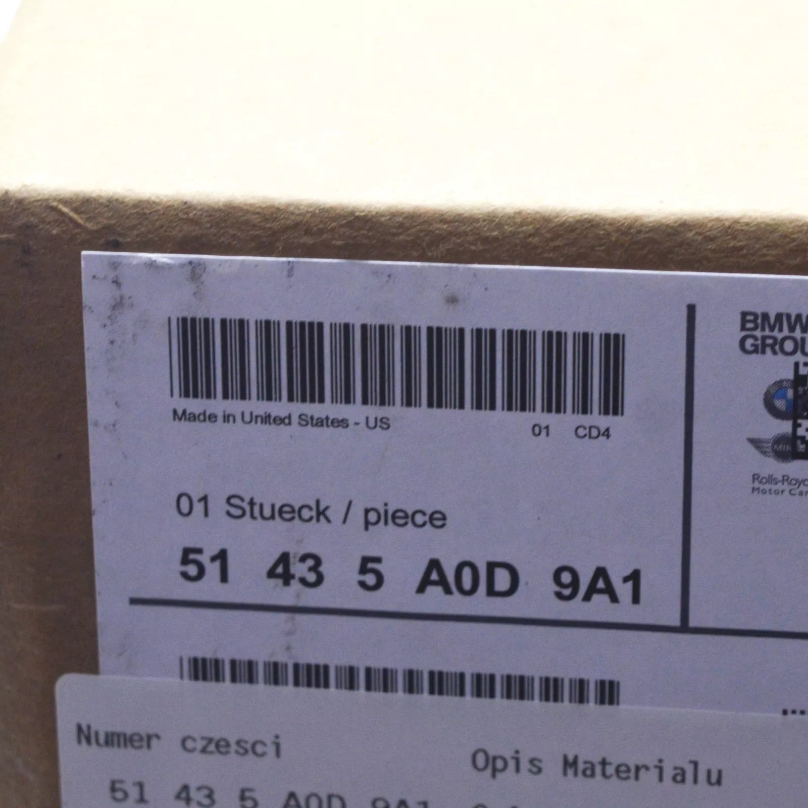 NEW BMW X5 G05 FRONT LEFT A PILLAR TRIM 5A0D9A1 51435A0D9A1 ORIGINAL