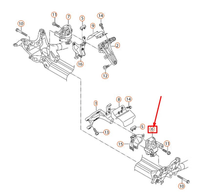 NEW AUDI Q5 8R LEFT SIDE ENGINE MOUNTING 8R0199381Q ORIGINAL