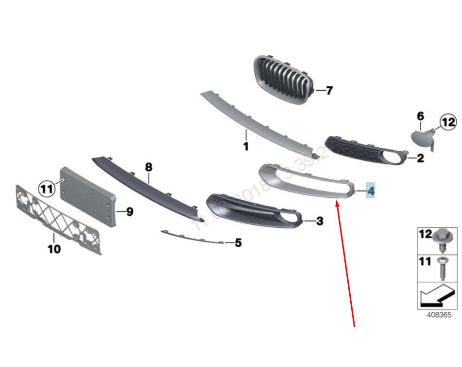 NEW BMW 2 F22 LEFT FOG LIGHT TRIM LUXURY 51117403871 7403871 2015 ORIGINAL