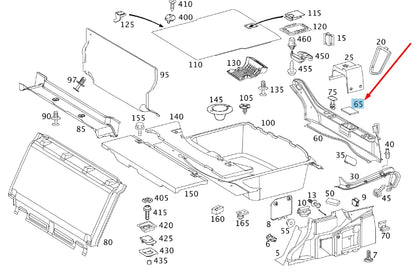 NEW MERCEDES-BENZ E W211 TRUNK PANELING FLAP A21169000079051 ORIGINAL