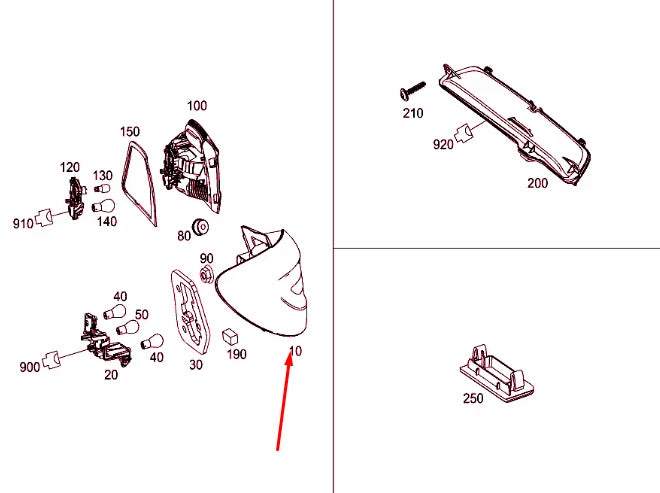 NEW MERCEDES-BENZ B-CLASS W246 REAR RIGHT TAIL LIGHT A2468200664