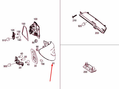NEW MERCEDES-BENZ B-CLASS W246 REAR RIGHT TAIL LIGHT A2468200664