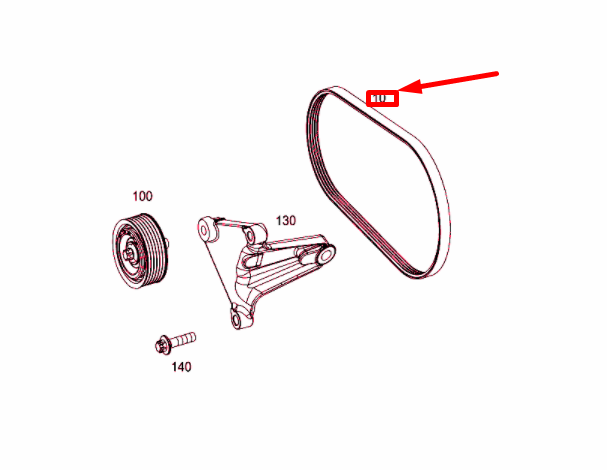 NEW MERCEDES-BENZ ML W166 V-RIBBED BELT A0029930996 ORIGINAL