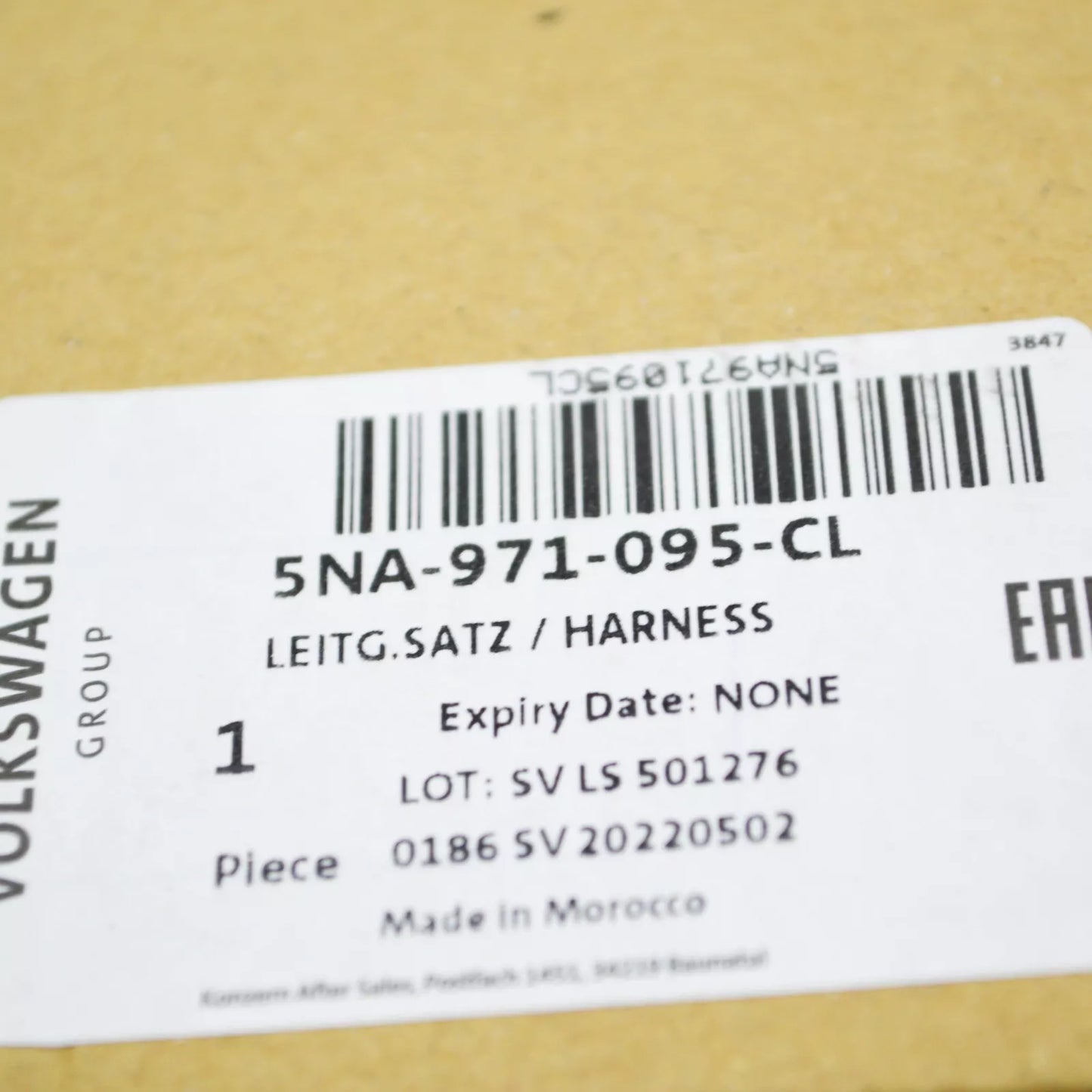 NEW VW TIGUAN AD FRONT BUMPER PDC WIRING HARNESS LOOM 5NA971095CL