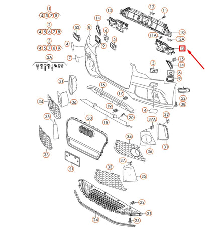 NEW AUDI RS7 SPORTBACK A48 FRONT BUMPER LEFT CLOSING ELEMENT 4G8807095E ORIGINAL