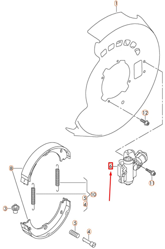 NEW VW TOUAREG 7P MK2 REAR RIGHT PARKING BRAKE ACTUATOR 7P0609724B ORIGINAL