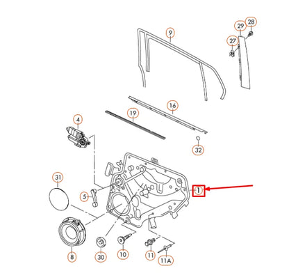NEW VOLKSWAGEN GOLF MK6 REAR RIGHT DOOR WINDOW REGULATOR 5K4839462 ORIGINAL