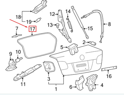 NEW VW JETTA III 1K MK3 REAR TRUNK LID SEAL 1K5827705C5AP ORIGINAL