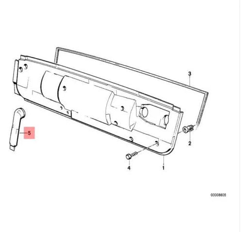NEW BMW 3 E30 HEATER CLOSING PANEL HOSE 51731911369 1911369