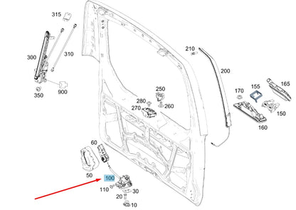 NEW MERCEDES-BENZ VITO W447 TAILGATE LOCK A4477400335 ORIGINAL
