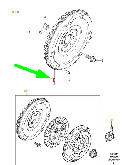 new ford transit mk3 flywheel ring gear 1096244 yc1q-6384-ac original