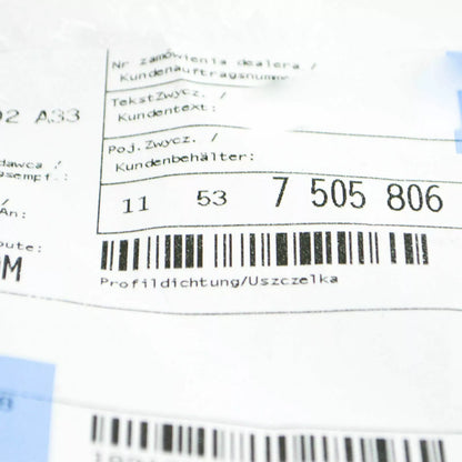 NEW BMW 1 E81 COOLANT PIPE GASKET 11537505806 ORIGINAL