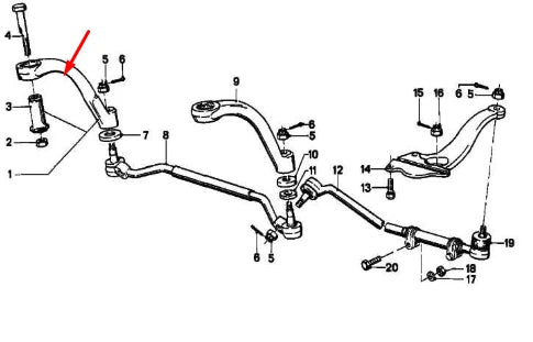 NEW BMW 6 E24 STEERING ARM 32211115582 1115582 ORIGINAL