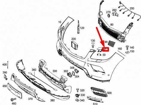 NEW MB ML W166 AMG LEFT HEADLAMP WASHER COVER CAP A16686004089999 ORIGINAL