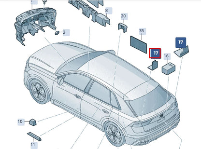NEW AUDI RSQ8 4MN LEFT DAMPING SOUND ABSORBER 4M8863433A
