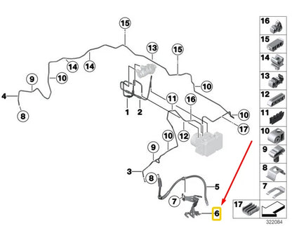 NEW BMW 2 COUPE F22 FRONT LEFT BRAKE HOSE BRACKET 34306792255 6792255 ORIGINAL