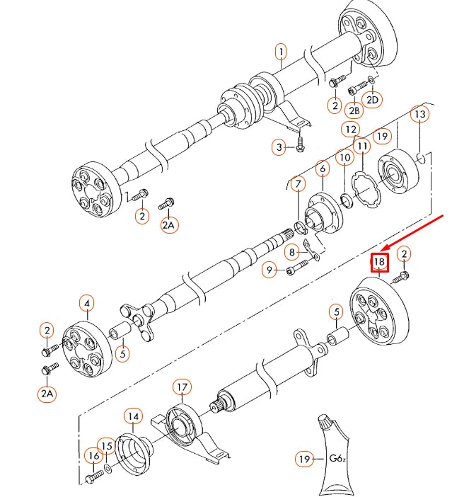 NEW AUDI A3 8P REAR CARDAN SHAFT FLEXIBLE DISC 1K0521127 ORIGINAL