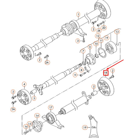 NEW AUDI A3 8P REAR CARDAN SHAFT FLEXIBLE DISC 1K0521127 ORIGINAL