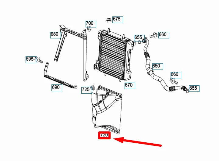 NEW MERCEDES-BENZ C C204 AMG OIL COOLER AIR DUCT A2045001116 ORIGINAL
