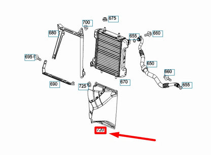 NEW MERCEDES-BENZ C C204 AMG OIL COOLER AIR DUCT A2045001116 ORIGINAL
