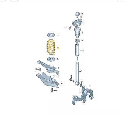 NEW AUDI A3 8P REAR COIL SPRING 1K0511115HE