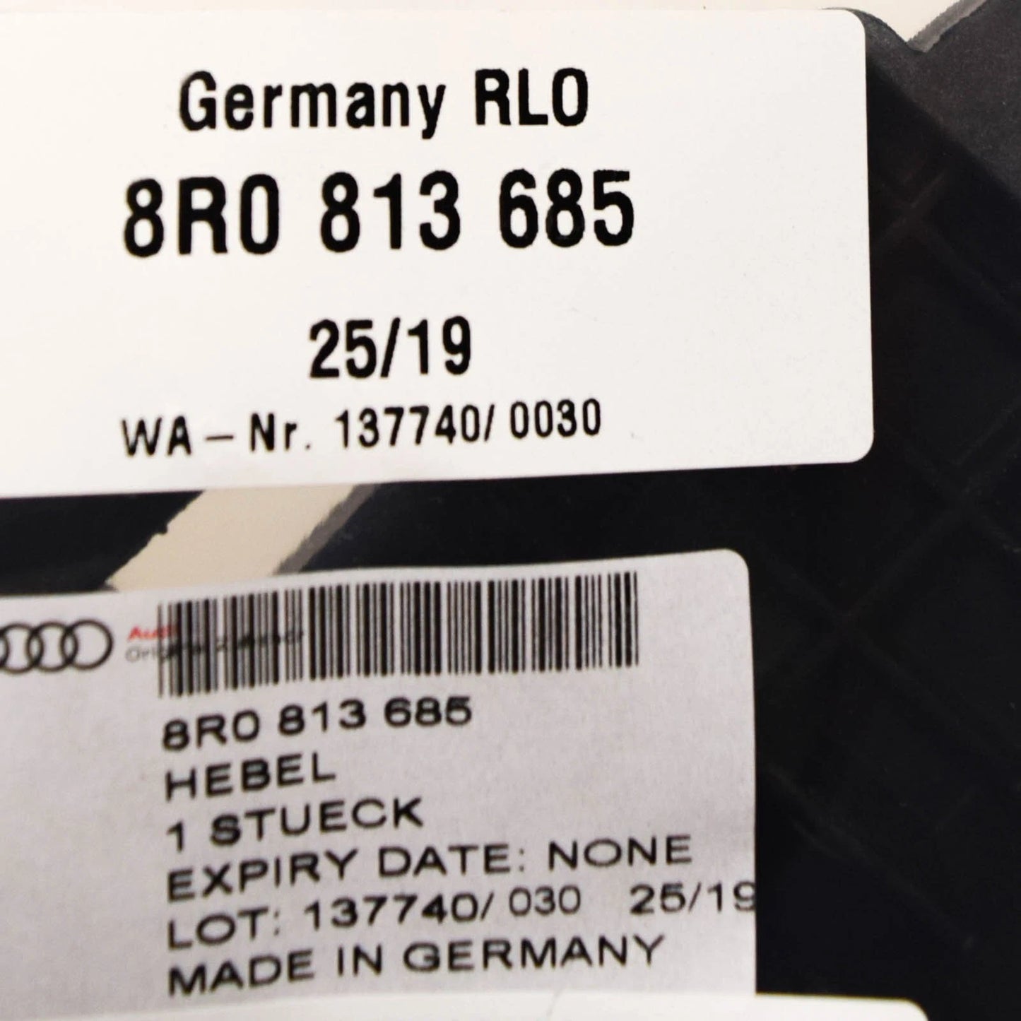 NEW AUDI Q5 8R HITCH REAR BUMPER RELEASE LEVER LEFT INNER 8R0813685 ORIGINAL