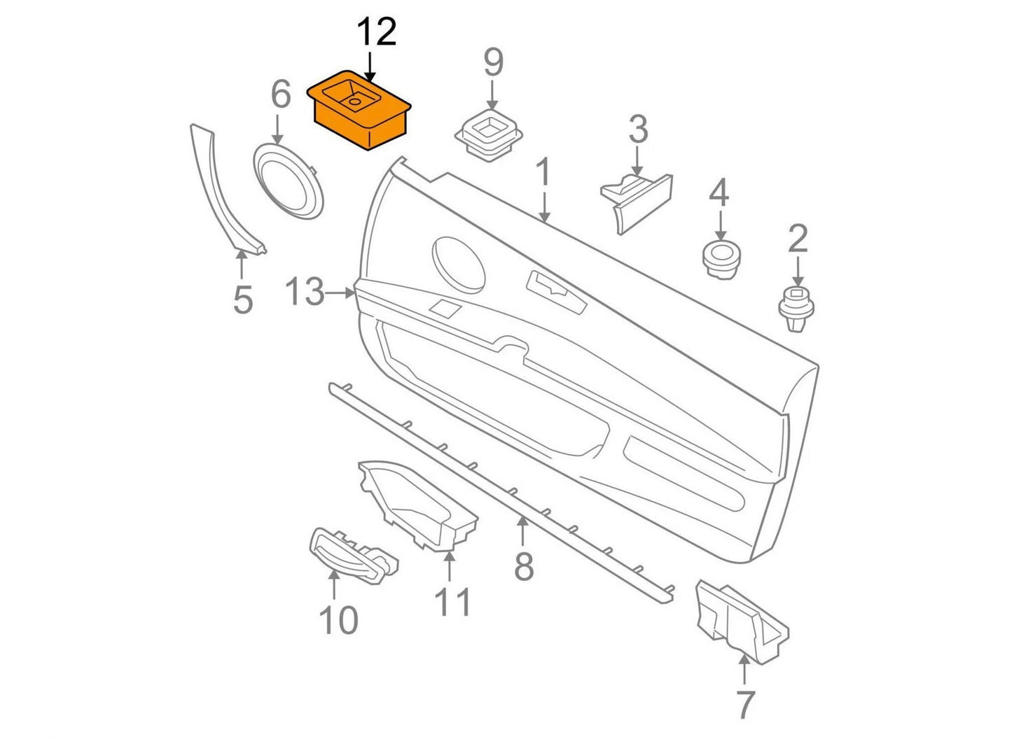 NEW BMW 3 E93 FRONT LEFT WINDOW SWITCHES 61319217362 LHD ORIGINAL