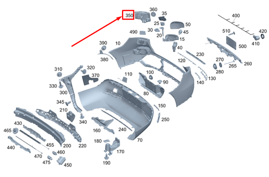 new mercedes-benz eqc rear left bumper carrier a2938803500 original