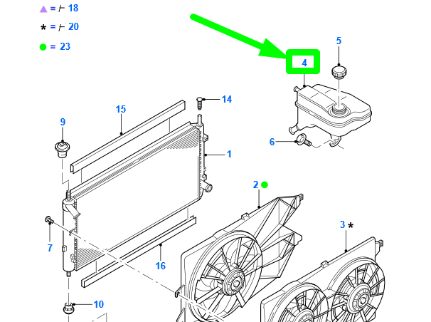 new ford mondeo mk3 radiator overflow tank 1s71-8k218-bb 1117892 original