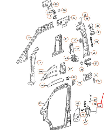 NEW VOLKSWAGEN CRAFTER 2F MK1 FUEL FILLER FLAP 2E0809905 ORIGINAL