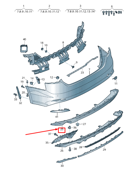 new audi a5 f5 rear bumper spoiler 8w6807521b rp5 8w6807521brp5 original