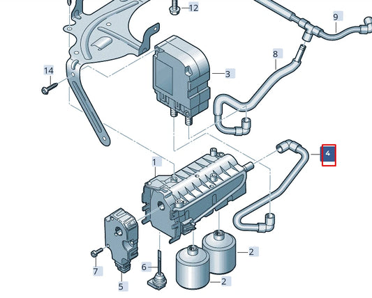 NEW AUDI A6 C8 AIR HOSE LHD 4K1819588